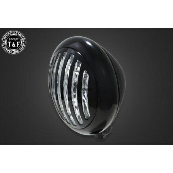 【New】 ガレージT&F 5.75in マスクドトラクターライト(黒)透明レンズ+ステーB イントルーダー400 4023918 JP店