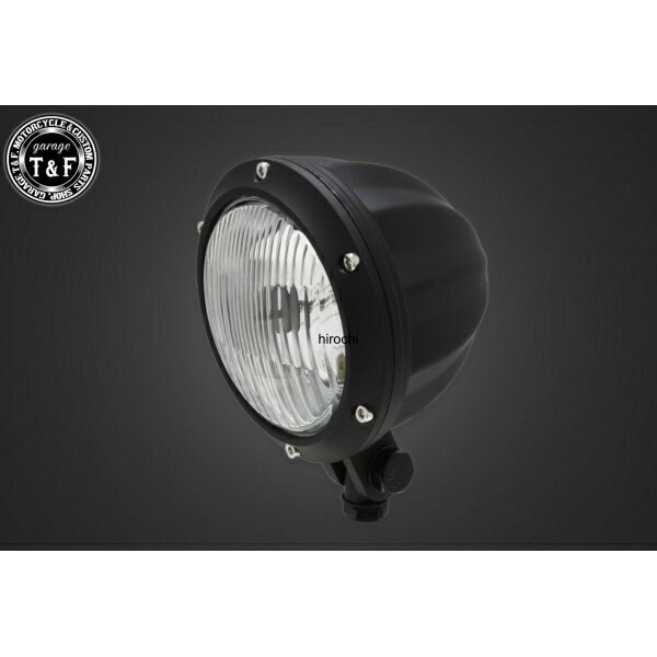 【New】 ガレージT&F 4.5in シトラスヘッドライト(マットブラック)クリアーレンズ+ステーK エリミネーター250V 4024142 JP店