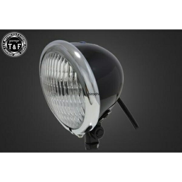 【New】 ガレージT&F 4.5in ベーツライト(メッキ/ブラック)イエローレンズ+ステーK エリミネーター250V 4021723 JP店