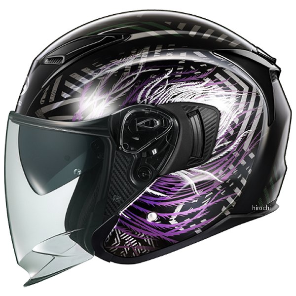 【メーカー在庫あり】 オージーケーカブト OGK KABUTO オープンフェイスヘルメット EXCEED-2 PLUME ブラックパープル Lサイズ 4966094638160 JP店(2)