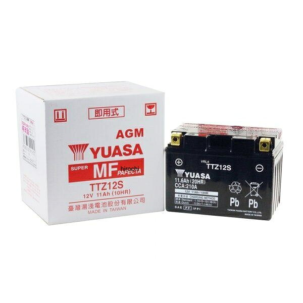 NBS バイクパーツセンター 台湾YUASA ユアサ バッテリー 液入り充電済み TTZ12S ・メーカー推奨により、バッテリーの寿命をさらに延ばす為、初期充電をされることをおすすめ致します。※充電の際は、密閉型対応二輪車専用充電器をご使用下さい112810楽天 JP店