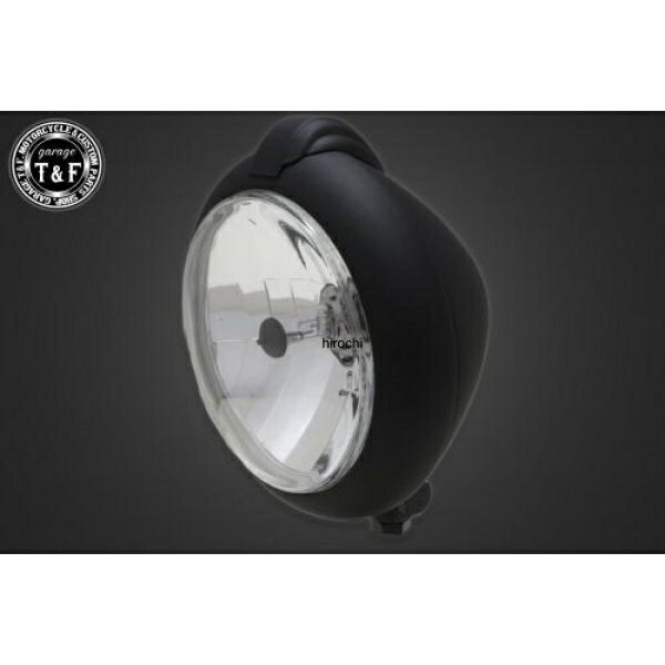 【New】 ガレージT&F 5.75in ユニティタイプヘッドライト(マットブラック)クリアーレンズ+ステーC SR400 4022299 JP店