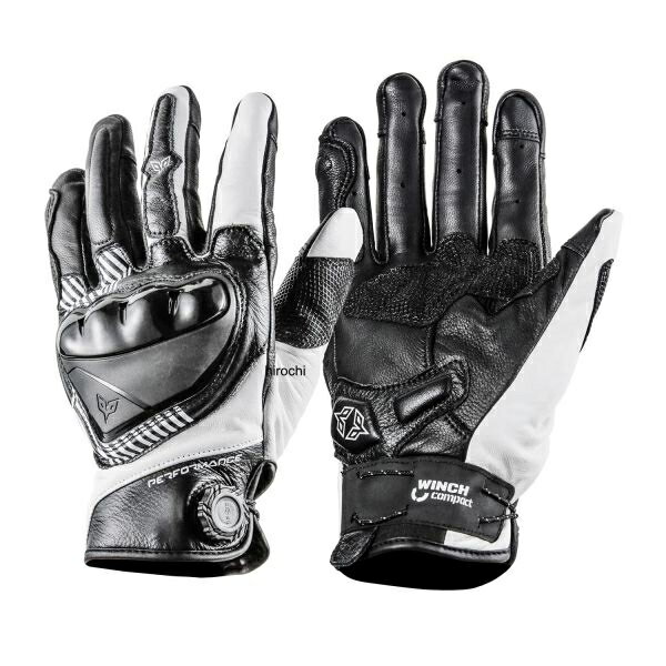 【メーカー在庫あり】 NBS バイクパーツセンター DS-A8 DUHAN バイクグローブ WINCH compact L 黒/白 9..