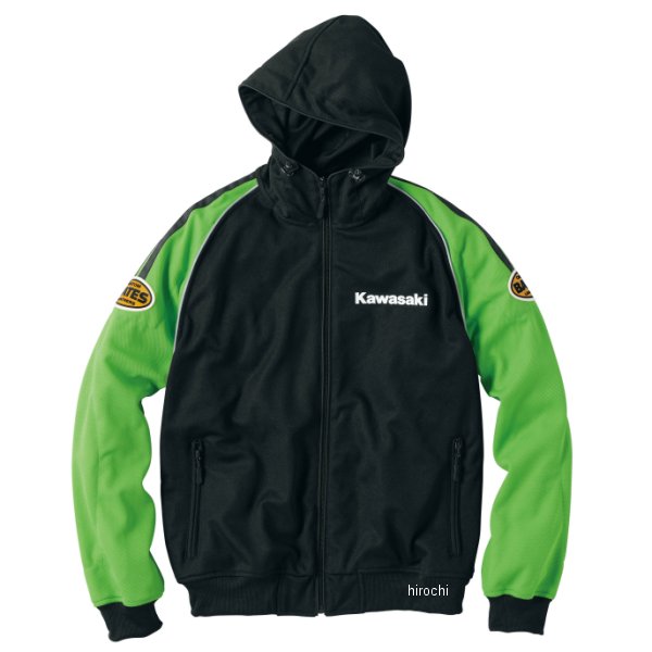 カワサキ純正 クールテックス メッシュパーカー 緑 Lサイズ J8001-2955 JP店