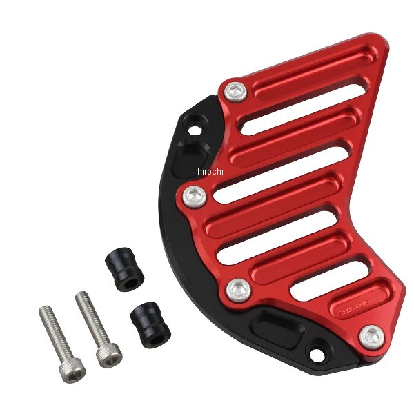 【メーカー在庫あり】 シフトアップ ビレットスプロケットカバー モンキー125、CT125 ハンターカブ、GROM ブラック／レッド 260201-62 JP店