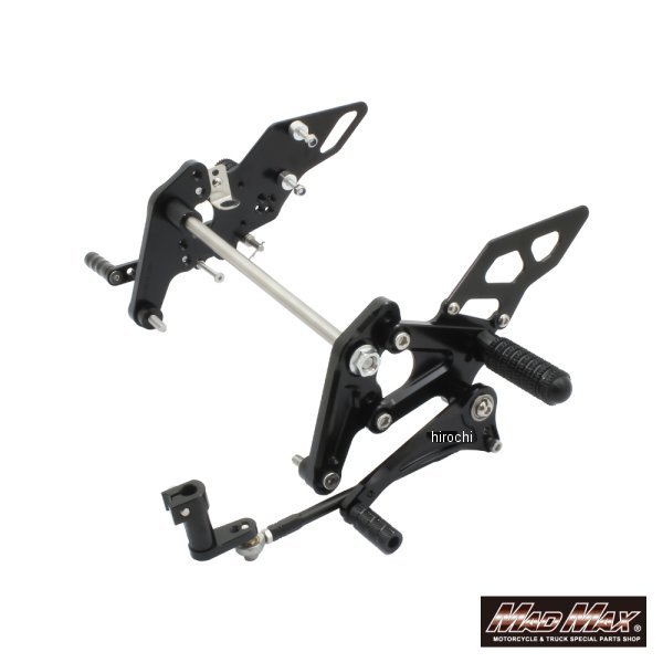 【メーカー在庫あり】 マッドマックス MAD MAX Mr Quick製 ホンダ モンキー125用 アルミ製 6ポディション バックステップ ブラック MR19-MO12-BK JP店