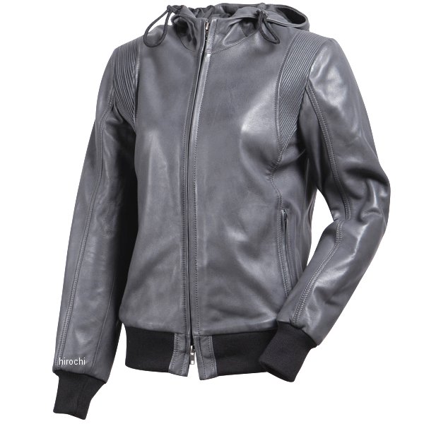 【メーカー在庫あり】 デグナー DEGNER 2025年秋冬モデル フード付きレザージャケット グレー XLサイズ..