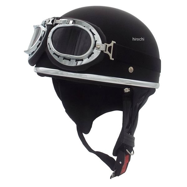 【メーカー在庫あり】 TNK工業 ゴーグル付きハーフヘルメット マットブラック DEEP FREE 58-60cm未満 CL-950EX JP店(2)