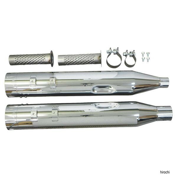 S&Sサイクル S&S Cycle Mk45 マフラー 17年- M8 クローム+クロームトレーサーカラー：サイレンサー：クロームエンドキャップ：クローム素材:サイレンサー本体：スチールエンドキャップ：アルミ内容物:マフラーエンド×2インナーバッフル×2クランプ×2ボルト/ワッシャー×4注意事項:※当スリップオンの適合は、M8純正エキパイもしくは、スリップオンとの連結部分が純正と同仕様のエキパイに限ります。社外エキパイに取り付けする際はエキパイの仕様を必ずご確認下さい。※レース専用品・一般公道使用不可パーツの色味や形状が予告なく変更されている場合がありますので、適合情報や製品仕様の詳細と併せてメーカーサイトやカタログを必ずご確認ください。【エキパイ差込口径】右側：21/2in左側：13/4inスリップオン径：4.5in550-0669楽天 JP店