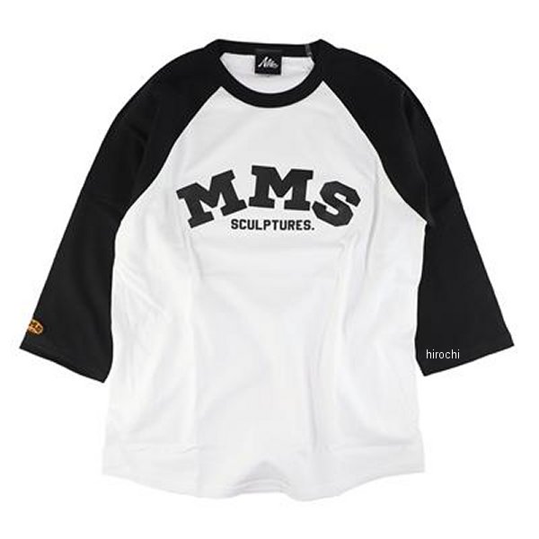 GOODS グッズ MMS RAGLAN! スリークォータースリーブ XLサイズ ホワイト/ブラック MMS-RS012 JP店