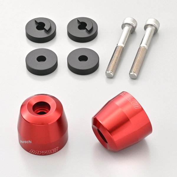 【メーカー在庫あり】 デイトナ アルミビレットバーエンド サーフェス ホンダ M6 レッド 63924 JP店