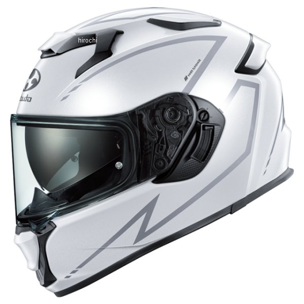 オージーケーカブト OGK KABUTO フルフェイスヘルメット KAMUI 5 SPRIA パールホワイトシルバー S(55-56cm)サイズサイズ：S(55-56cm)カラー：パールホワイトシルバー規　格：JIS・赤外線（IR）カット素材を使用した「CF-2 UICシールド（UICクリア）」を標準装備。・ベンチレーションの配置および形状を解析・最適化し優れた通気性能を実現。・スムーズな着脱と首元までソフトに包み込まれる肌さわりのよい内装により、快適なフィット感とストレスフリーの脱着を両立。・スピーカーホールを拡大し、インカムなどの装着性を向上。・広いエリアをカバーする専用設計の大型インナーサンシェードを標準装備。・眼鏡やサングラスをスムーズにかけることができるチークパッド形状を採用。・シールド曇り除去と口元送風の上下2段階で調整できるチンベンチレーションにより効果的なエアフローを実現。・新型シールドラチェット機構の採用により、安定した作動性と高い密閉性能を両立。・気流をコントロールし、負荷を軽減するKabuto独自の特許システムウェイクスタビライザー（PAT.No.4311691）を搭載。・2シェル5サイズ展開により、細やかなフィッティングと軽量・コンパクト化を実現。・シールド上端までをカバーする100％ MAX VISIONピンロックシート＜別売＞が装着可能。・肌触りのよいCOOLMAXR生地を一部に使用。・インナーパッド表地に繊維上の細菌の増殖を抑制するDEOFACTORRの「制菌加工」を一部に採用。・確実な脱着作動と、微調整を可能にしたKabuto独自のマイクロラチェットバックルを装備。4966094643416楽天 JP店