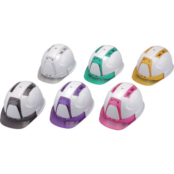 ・通気孔付きヘルメットです。・ひさしにはキズが付くにくい特殊ハードコーティング加工がされており、紫外線を99.9％カットします。・消臭加工素材を採用した内装とアゴヒモ(帯電防止糸のステッチ入り)です。・帽体にはほこりの付きにくい帯電防止処理を施しています。・飛来・落下物用、墜落時保護用。・帽体色：白・頭囲(cm)：53〜62・衝撃吸収ライナー：あり・タイプ：アメリカン・通気孔：有・バイザー色：クリア・頭周り(cm)：53〜62・「厚生労働省保護帽検定合格品」・飛来・落下物用、墜落時保護用・帽体：ABS樹脂・ひさし・通気孔カバー：PC樹脂・内装：PE樹脂・生産国 日本・JANコード 4962087106401・質量 440g・コード：118-1487 ・品目：NO.390FOTCCWHNO-390F-OTCC-WH楽天 JP店