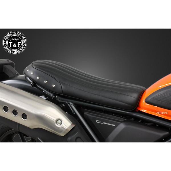 ガレージT＆F スタッド付きフラットシート バーチカル CL250■製品の仕様・カラー:ブラック。・シート表面:合皮製。・シート裏:FRP製。・シートインナー:低反発フォーム(※型崩れをしにくい素材です)。・取り付けブラケット:スチール製。ブラック仕上げ。■製品の特徴・純正フレーム形状を生かしシートと一体感を持たせました。・低反発フォームを使用し、型崩れをしにくくお尻にもやさしいシートです。・サイドに施されたスタッズがワンポイントとなり、シンプルな車体に存在感を与えます。・スタンダードな形状のフラットシートです。どんなスタイルにも合わせやすいシートになります。■適合モデルCL250(2023年モデルに対応)。※2025年以降のモデルは装着未確認となります。■注意事項・シート下にETC車載器等の機器が設置されている車両(純正の形状とは異なる場合)につきましては、取り付けができない場合がございます。・製造工程上、シート裏側の縫い目に糸のほつれが生じることがございますが、走行や取り付けには問題ございません。あらかじめご了承ください。・シートインナー(発泡ウレタンフォーム)は防水用の収縮する透明フィルムで覆われています。この特殊なフィルムは押したり、引っ張ったりしても簡単に破れるようなことはありません。このフィルム加工をすることにより雨水がウレタンフォームまで浸水することはありません。しかしながら表面合皮の縫い目から雨水が浸水し、ウレタンフォームとの間には雨水が入る可能性はございます。ただし、ウレタンフォームまで浸水することはありませんので良く乾いた布なので表面の水をふき取って頂き、天日干しして頂ければすぐに乾燥いたします。※十分な防水対策は施されておりますが完全防水ではございませんのでご了承下さい。■重要なお知らせ・当社では、より良い商品をお届けするため、商品の改良や生産工程の変更を随時行っております。そのため、掲載されている仕様やデザインが予告なく変更される場合がございます。なお、変更があった場合でも、商品の品質や機能性には十分配慮しております。詳細についてご不明な点がございましたら、いつでもお気軽にお問い合わせください。7103116楽天 JP店