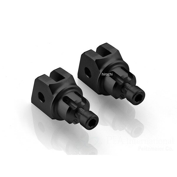 リゾマ rizoma ライダー＆パッセンジャーペグアダプター 左右セット 24年-26年 Hypermotard 698 Mono ブラック PE711B JP店