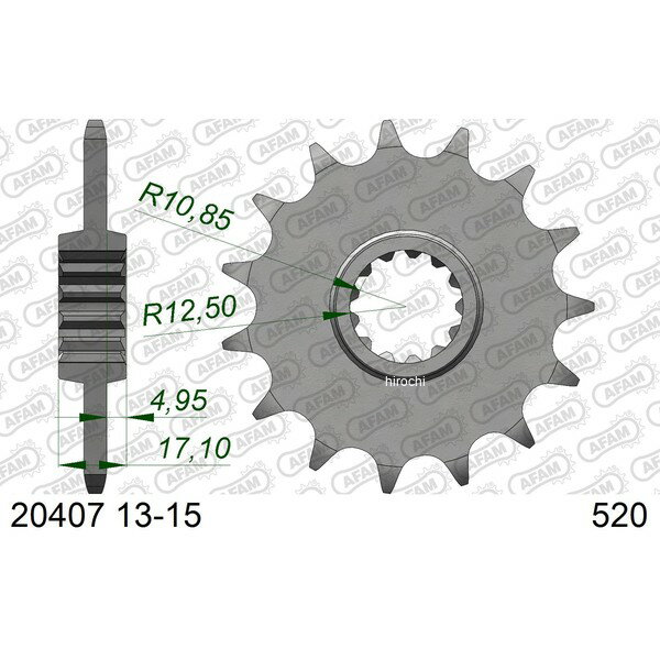 Sprockets - アファム AFAM フロントスプロケット 15T/520 ホンダ 23年 CL500 8BL-PC68 20407-15 JP店