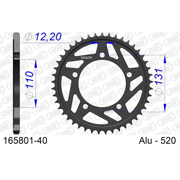アファム AFAM リアスプロケット 40T/520 BMW 09年- S1000RR 165801-40 JP店