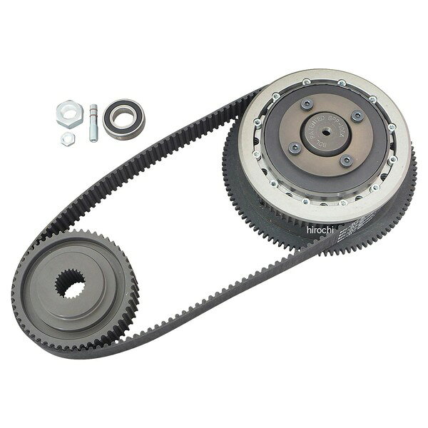 ベルトドライブリミテッド Belt Drives Limited 1-1/2inクローズドベルトキット 07年-17年 ソフテイルサイズ：ベルトサイズ：幅 1.5インチ、ピッチ8mm×142丁プーリー丁数：フロント52丁・リア69丁素材：プーリー：アルミナット類：スチールベルト：ケブラー内容物：画像にてご確認ください。注意事項：クラッチフリクションプレートは組み付け前にプライマリーオイルに浸す必要があります。取付には専門の知識が必要です。アウトサイドベルトガイドの表面保護処理が若干荒いものが御座います。BDLのEVBシリーズクローズドベルトキットです。ノーマルのプライマリーケース内にそのまま入るベルト駆動と乾式クラッチのセットになります。ベルト駆動になるためチェーンのような調整がなくなり、プライマリーオイルが不要になるため軽量化が 見込めます。切れの良いダイアフラムスプリング式クラッチ、また丈夫なケブラーのフリクションプレートがエンジンからの回転動力を無駄なく、かつスムーズに伝達します。特許取得済みのロックアップクラッチシステムは滑らかなクラッチ操作感を得られます。EVB-8SL楽天 JP店