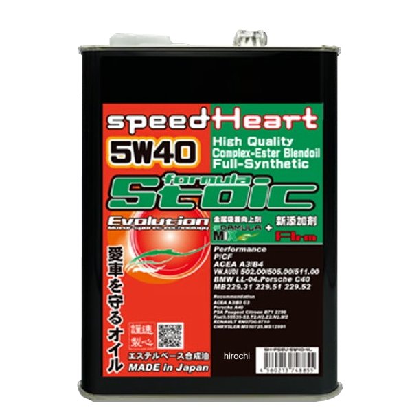 スピードハート SPEEDHEART ストイック Evo 5W-40 4L 4輪 SH-FSEV-5W40-4L JP店