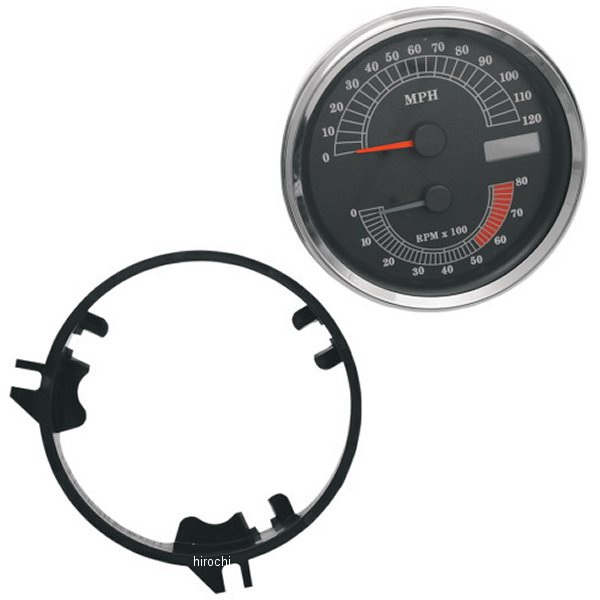 【USA在庫あり】 DRAG スピード/タコ メーター エレクトロニック(120mph/8000rpm) 96年-03年 2210-0103 JP店