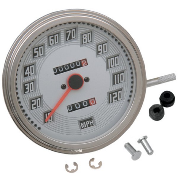 【USA在庫あり】 DRAG スピードメーター(120MPH) 2:1 ビレットルック フェイス 12mm DS-243893 JP店