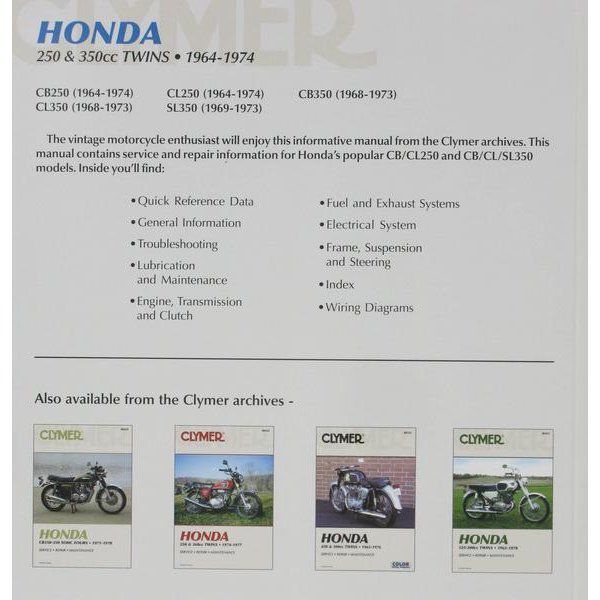 ��USA�߸ˤ���� ���饤�ޡ� Clymer �ޥ˥奢�� ������ 64ǯ-74ǯ �ۥ�� 250cc/350cc TWINS M322 JPŹ