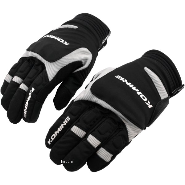 Winter Gloves - 【メーカー在庫あり】 GK-801 コミネ KOMINE 秋冬モデル ウインターグローブ カルタゴ 黒/シルバー XSサイズ 4560163777417 JP店