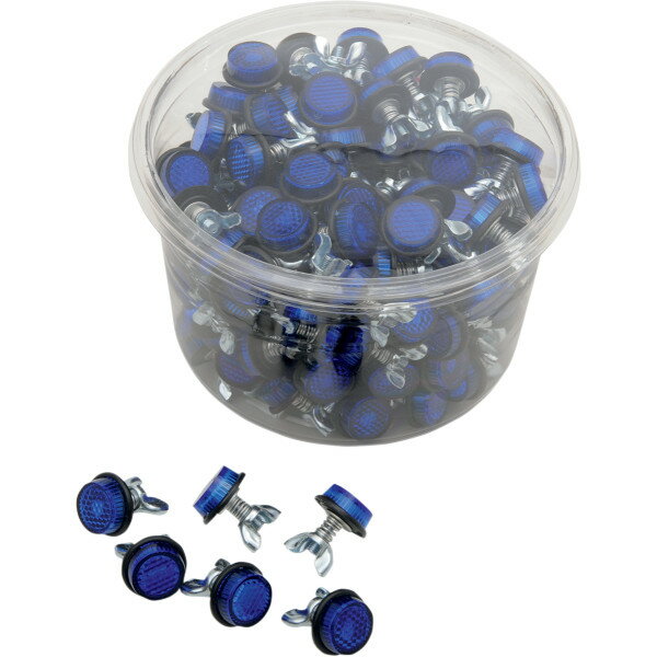 【USA在庫あり】 クリス Chris Products ナンバープレート用ミニ リフレクター 青 (150個入り) CH150B ..