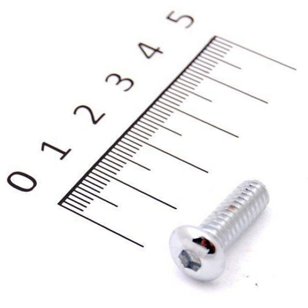  DRAG 六角穴付きボタンボルト クローム 1/4-20 X 首下 3/4インチ(1個売り) DS-190830-ea JP店
