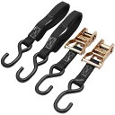 【USA在庫あり】 バイクマスター BikeMaster タイダウンベルト ラチェットバックル 1インチ(2.54cm) x 72インチ(182cm) 黒 bk...