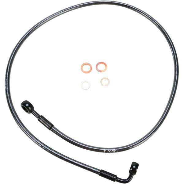 【USA在庫あり】 マグナム MAGNUM フロント ブレーキライン 7/16インチ/180°44インチ(1118mm) 黒 1741-3404 JP店