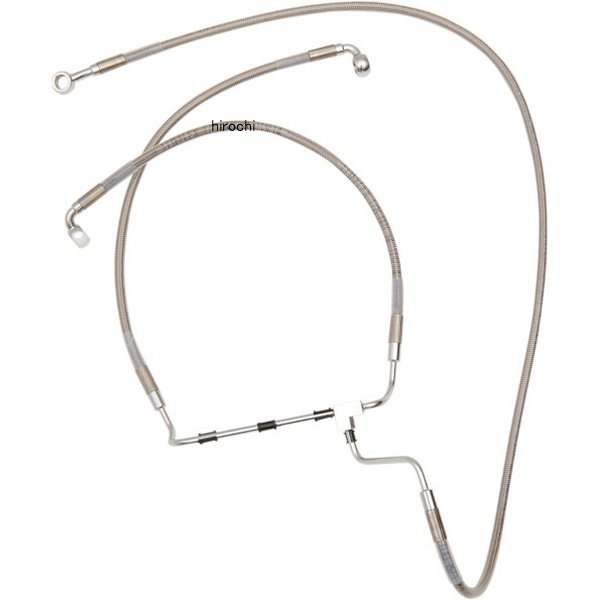 【USA在庫あり】 DRAG フロント ブレーキライン ステンレス 14年以降 FLH ABS無 +8インチ 1741-3981 JP店(2)