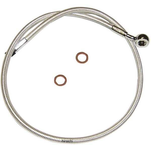 Brake Hose - 【USA在庫あり】 マグナム MAGNUM フロント ブレーキライン 10mm/180°アッパー 21インチ(533mm) クローム 1741-4049 JP店