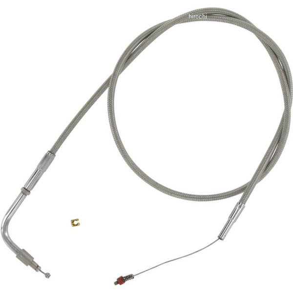【USA在庫あり】 バーネット Barnett スロットルケーブル 34インチ ステンレス 01年以降 ソフテイル DS-223597 JP店