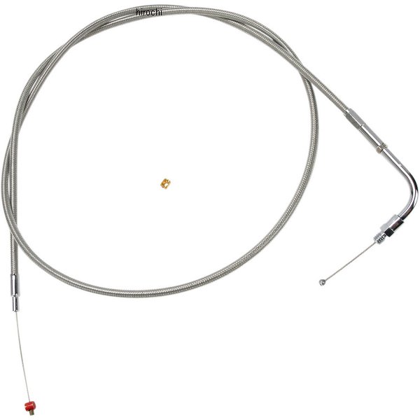 【USA在庫あり】 バーネット Barnett スロットル ケーブル 48インチ ステンレス 90年-95年 FLHTC、90年-94年 FLTC DS-223992 JP店