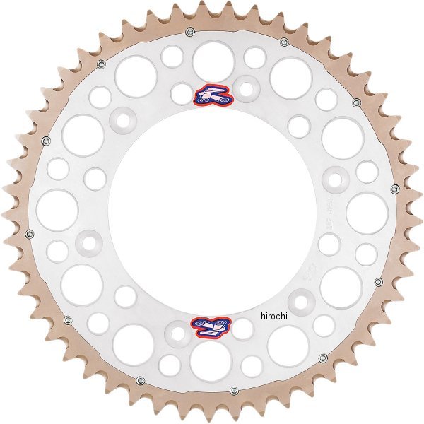 【USA在庫あり】 レンサル RENTHAL リア スプロケット ツインリング 51T/520 89年以降 KTM アルミ シルバー 1210-0254 JP店