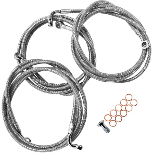 【USA在庫あり】 LAチョッパーズ LA Choppers ブレーキホース ステンレス 14年-16年 ツーリング ABS付 ..