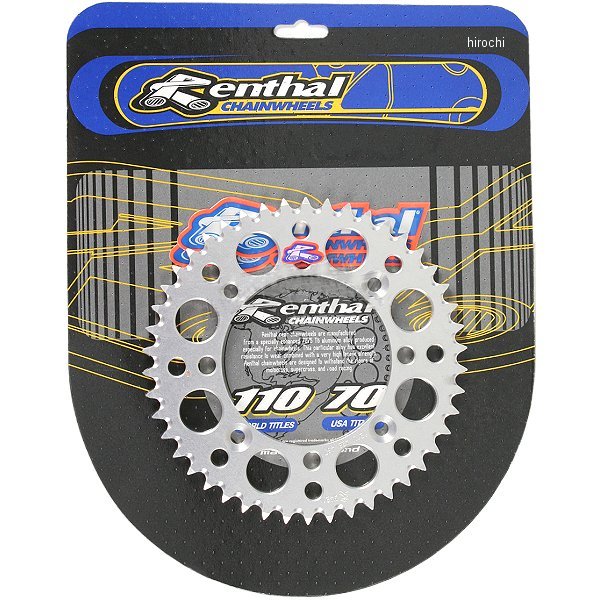 【USA在庫あり】 レンサル RENTHAL リア スプロケット 47T/428 89年以降 YZ、RM アルミ シルバー R121A47 JP店
