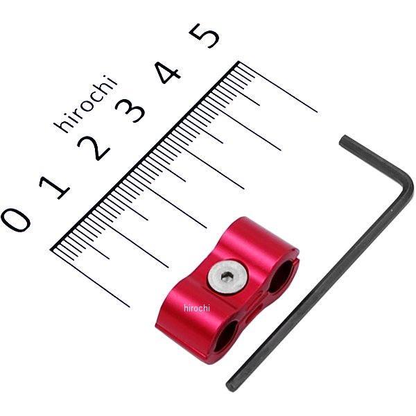 【メーカー在庫あり】 SP武川 ホースセパレーター レッド 1個 Lレンチ付属 SP武川社製スリムラインホース オイルクーラー用 外径6mmホース用 07-07-0028 JP店