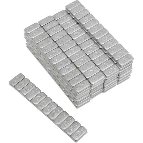 接着剤で貼り付けるタイプのホイールウェイトシルバー0.2oz.(5g)0.756インチ x 0.359インチ(19.2mm x 9.1mm)360個入り32-8091楽天 JP店　