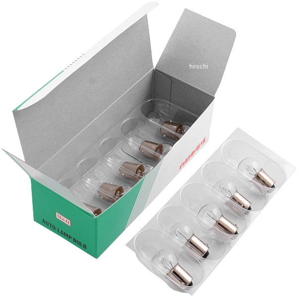Light Valves - M&H マツシマ ノーマルバルブ 12V10W ウインカー球 (クリア) 1箱 (10個入り) B-7514 JP店