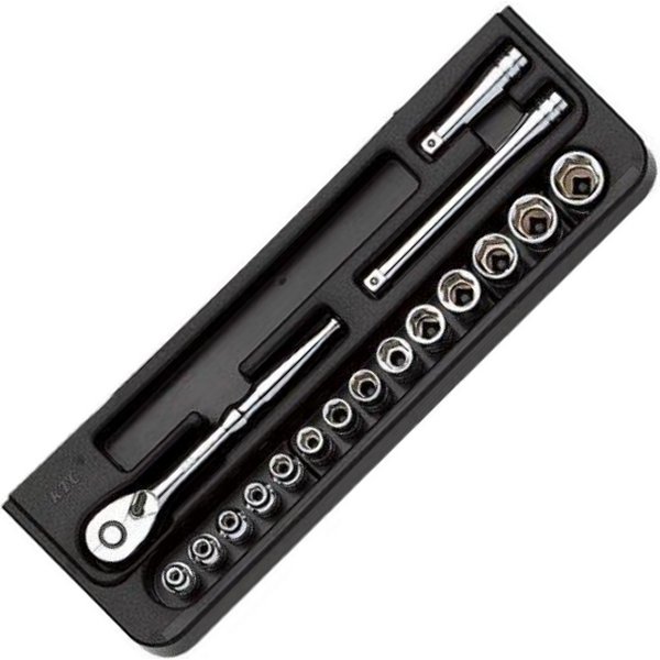 【メーカー在庫あり】 KTC 京都機械工具 6.3sq ソケットレンチセット 6角(17点) TB214-KC JP店
