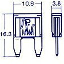 NO354 スタンレー STANLEY ミニブレードヒューズ 15A 5個入り BPF-7150 JP店