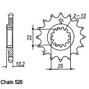 【USA在庫あり】 JT チェーン JT Chains スプロケット フロント 12T/520 88年-04年 KSF250 スチール JTF1503-12 J...