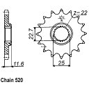 【USA在庫あり】 JT チェーン JT Chains スプロケット フロント 12T/520 ポラリス Xplore スチール JTF3221-12 JP店