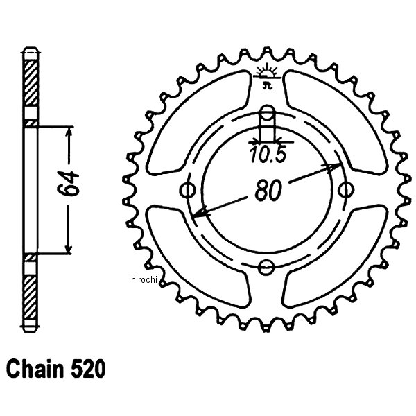 【USA在庫あり】 JT チェーン JT Chains スプロケット リア 520-32T 91年-04年 YFA スチール JTR1910-32 JP店