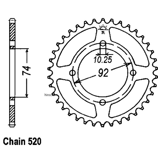 樂天商城 - 【USA在庫あり】 JT チェーン JT Chains スプロケット リア 42T/520 83年-85年 YTM200 スチール JTR1912-42 JP店