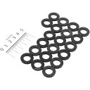 【メーカー在庫あり】 エスコ(ESCO) M10/10.5x20x2.0mm 平ワッシャー ナイロン製/黒/20枚 000012250764 JP