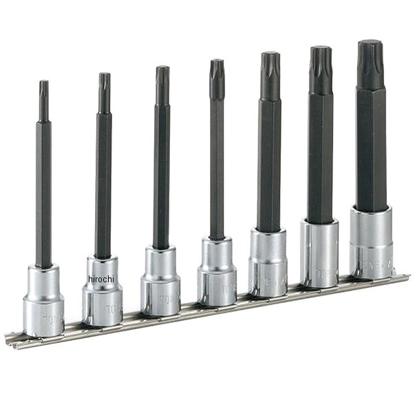 ロングトルクスソケットセット(強力タイプ・ホルダー付) 差込角 12.7mm (1/2インチ) (セット内容)4TX- T30L T40L T45L T50L T55L T60L T70L ソケットホルダー付(7 個タイプ)HTX407L楽天 JP店