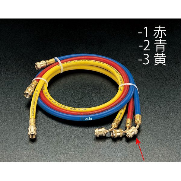 【メーカー在庫あり】 エスコ(ESCO) R12 R22 R502 150cm チャージングホース(青) 000012060825 JP